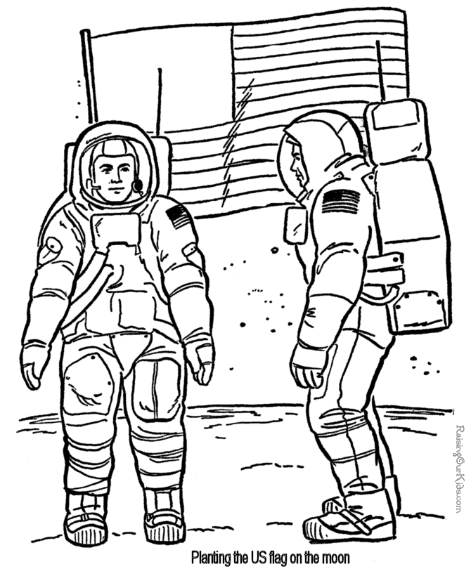 Plansa de colorat cu Astronaut 33 27